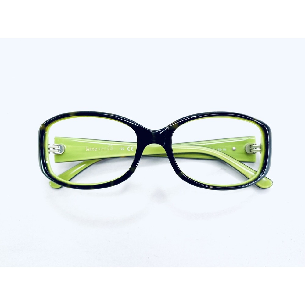 Kate Spade Eyeglasses Brown Tortoise Green Lucite DV2 Y2 53 16 130 - Picture 4 of 11